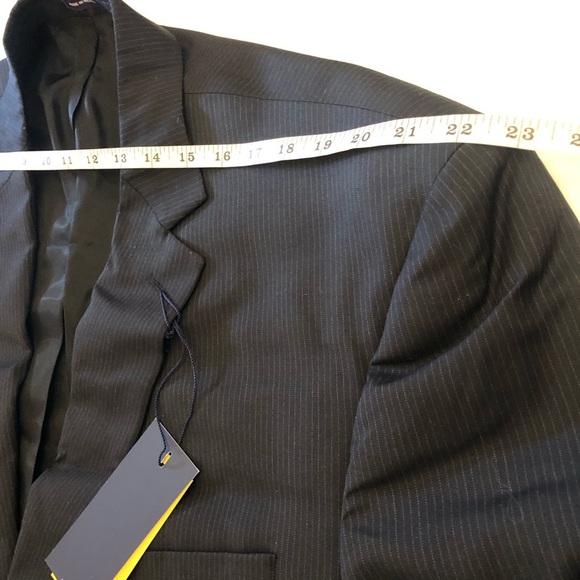 Stafford® Executive Super 100 Wool Classic Black Blazer Suit Jacket 54 B&T BLong - Picture 11 of 16